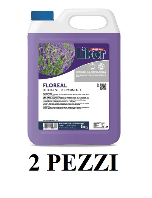 LIKOR FLOREAL KG 5 LAVAPAVIMENTI - 2 TANICHE A CNF