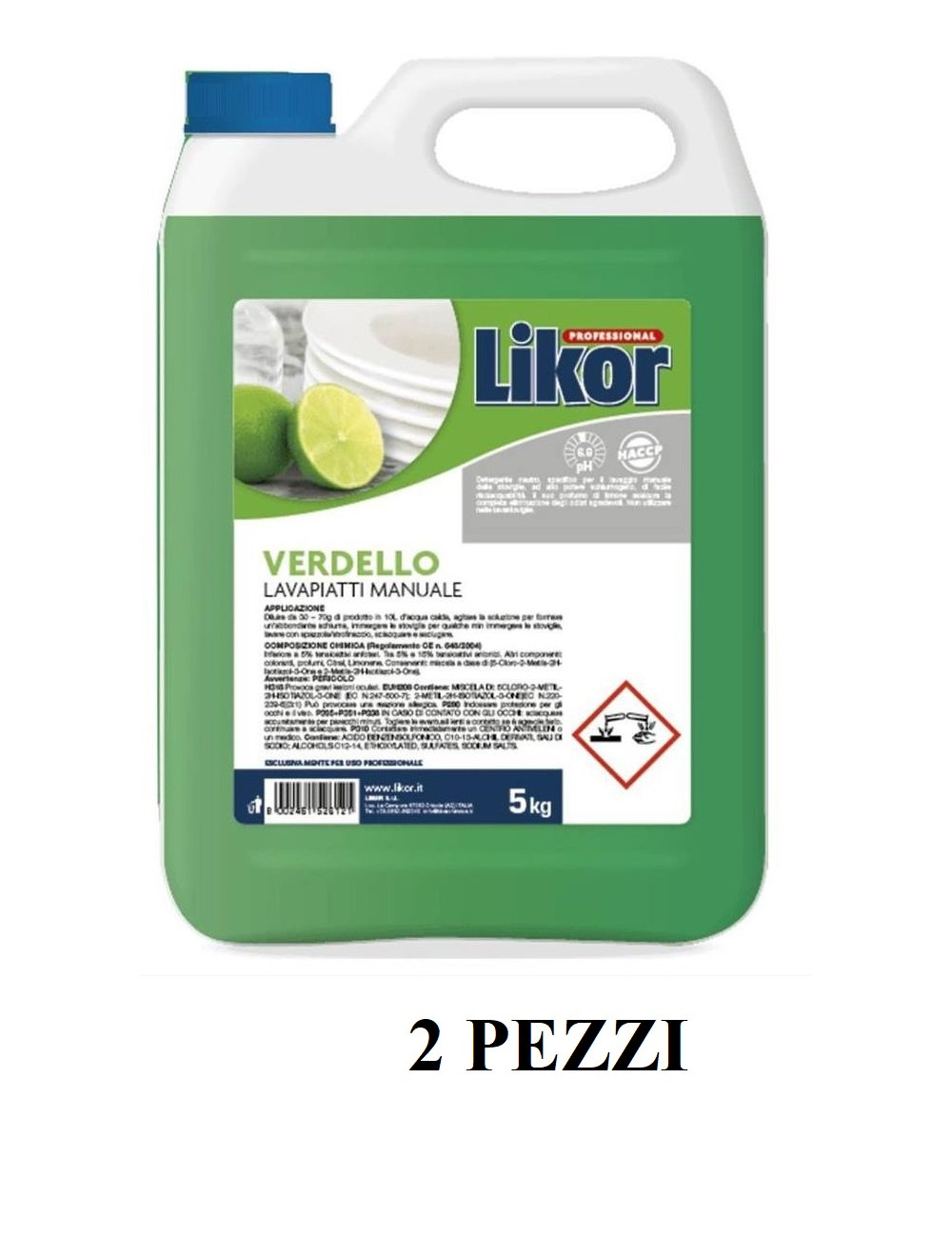 LIKOR VERDELLO STOVIGLIE KG 5 - 2 TANICHE A CNF