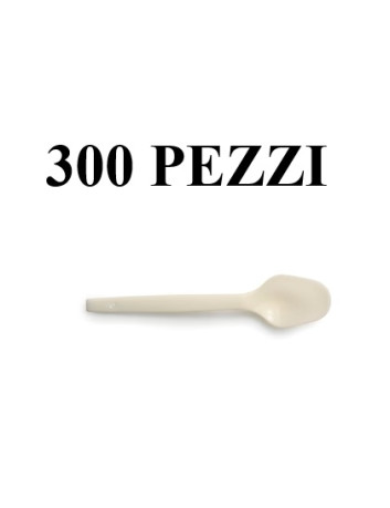 CUCCHIAINO 12,5 CM BIO CREMA PLA 300 PEZZI