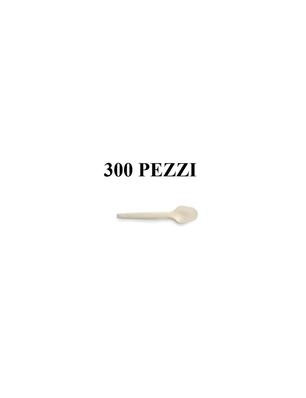 CUCCHIAINO 12,5 CM BIO CREMA PLA 300 PEZZI