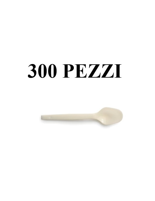 CUCCHIAINO 12,5 CM BIO CREMA PLA 300 PEZZI