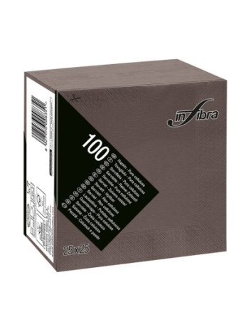TOVAGLIOLI 25X25 2 VELI 100 PEZZI CACAO