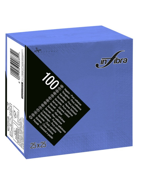 TOVAGLIOLI 25X25 2 VELI 100 PEZZI BLU NAVY
