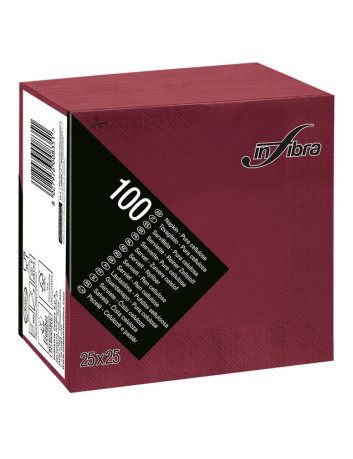 TOVAGLIOLI 25X25 2 VELI 100 PEZZI BORDEAUX