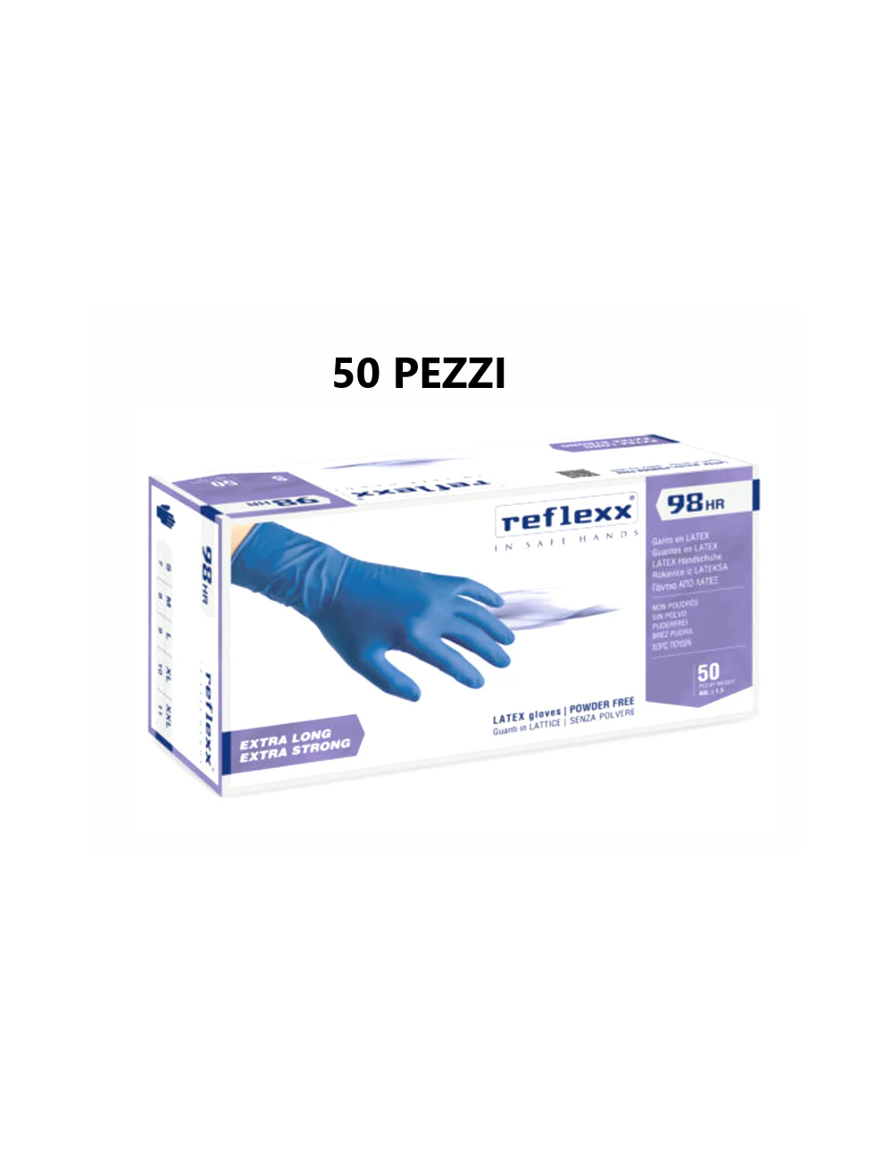 GUANTI LATTICE REFLEX 98 HR PEZZI 50 SENZA POLVERE