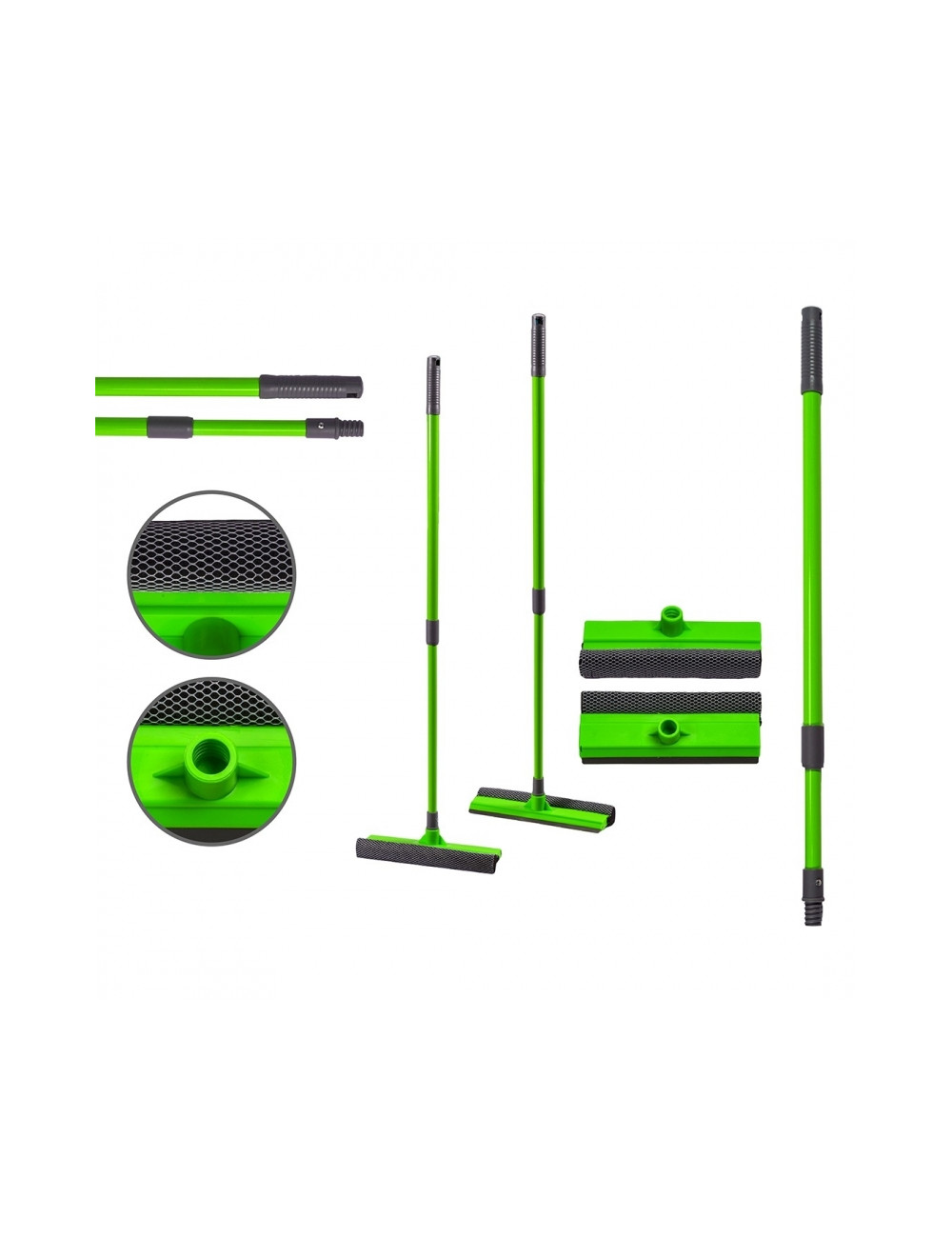 LAVAVETRI DOPPIO LATO DA 25 CM VERDE MANICO ALLUNG