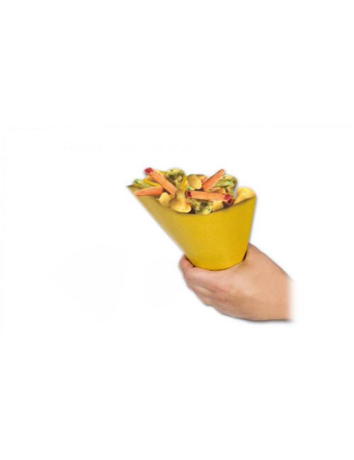 CONO CARTA GIALLA PORTAFRITTI