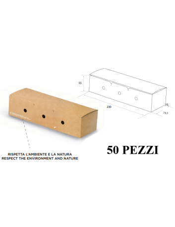 PORTA HOTDOG RICHIUDIBILE BIOCOMP. AVANA 230X73X54